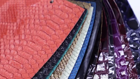 Free Sample Emboss Faux Leather Non Woven Fabric PVC Synthetic Leather for Making Bag Luggage 