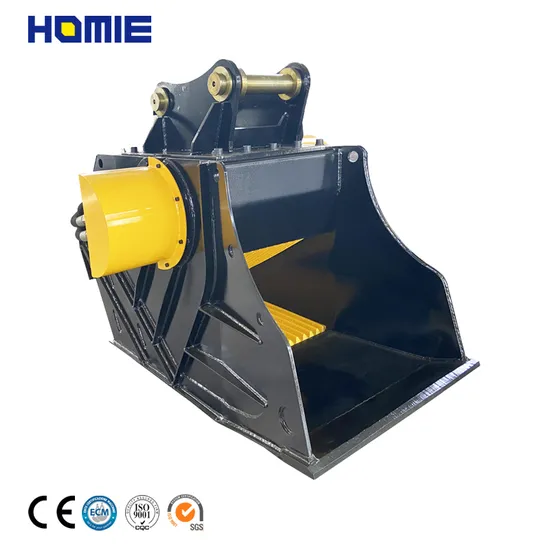 CE Certificate Jaw Crusher Mining Equipments Hydraulic Rock Concrete Stone Rock and Asphalt Pulverizer Crushing Bucket for 25